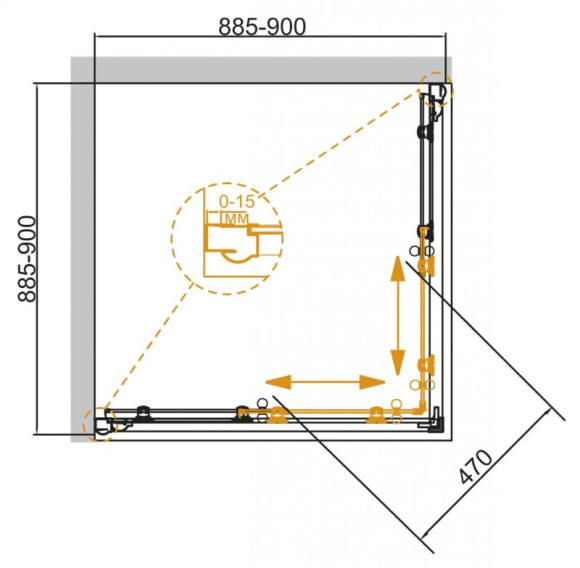 Душевой уголок Cezares Giubileo A-2 90x90 GIUBILEO-A-2-90-SCORREVOLE-CP-Br профиль Бронза стекло прозрачное с матовым принтом Душевой уголок Cezares Giubileo A-2 90x90 GIUBILEO-A-2-90-SCORREVOLE-CP-Br профиль Бронза стекло прозрачное с матовым принтом