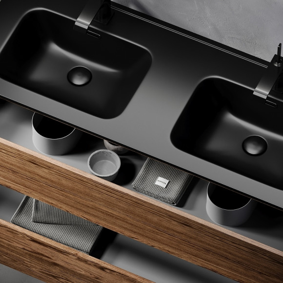 Тумба под раковину Sancos Urban 120 UR120-2ECH подвесная Дуб чарльстон