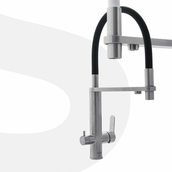 Смеситель для кухни Swedbe Selene Plus 8440 Нержавеющая сталь Черный Смеситель для кухни Swedbe Selene Plus 8440 Нержавеющая сталь Черный