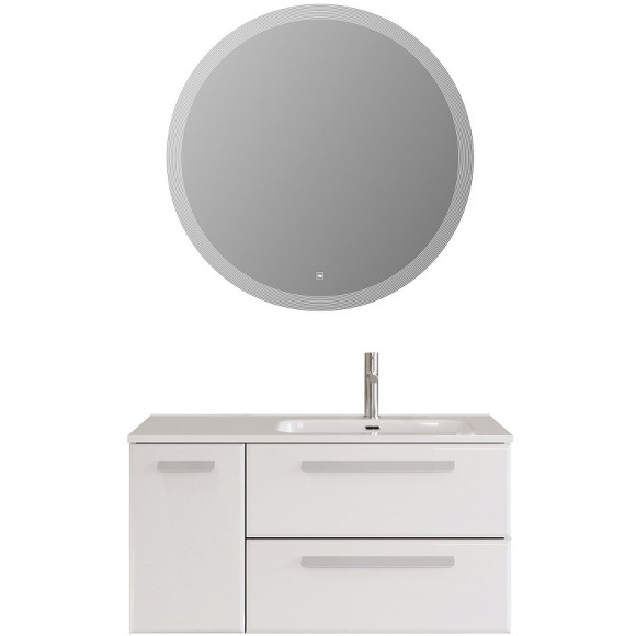 Тумба под раковину Cezares Eco-Cer-N 100 R ECO-CER-N-1000-2C-1A-SO-BL-R подвесная Bianco Lucido без ручек