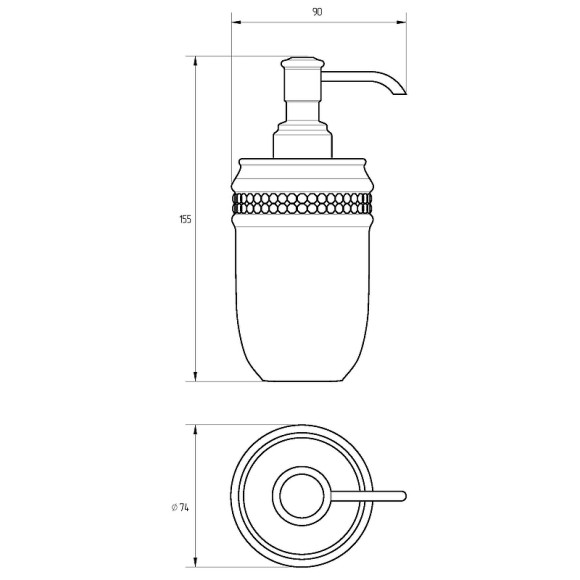 Дозатор для жидкого мыла Migliore Dubai 28455 Белый Хром Дозатор для жидкого мыла Migliore Dubai 28455 Белый Хром