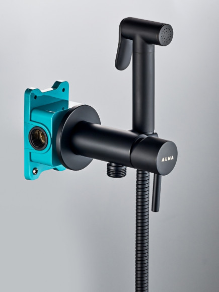 Гигиенический душ со смесителем ALMAes Benito AL-859-05 Черный матовый Гигиенический душ со смесителем ALMAes Benito AL-859-05 Черный матовый