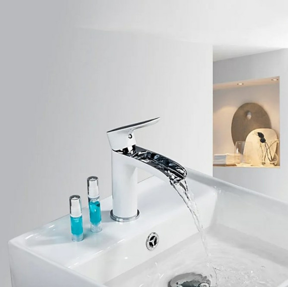 Смеситель для раковины Gappo G48 G1048-8 Белый Хром Смеситель для раковины Gappo G48 G1048-8 Белый Хром