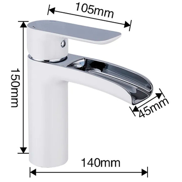 Смеситель для раковины Gappo G48 G1048-8 Белый Хром Смеситель для раковины Gappo G48 G1048-8 Белый Хром