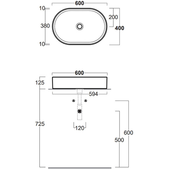 Раковина-чаша Simas Folio 60 FO02bi Белая Раковина-чаша Simas Folio 60 FO02bi Белая