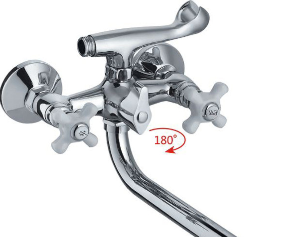 Смеситель для ванны Haiba HB2018 универсальный Хром