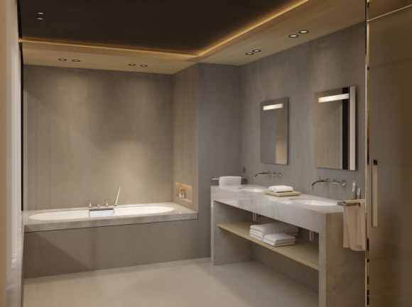 Зеркало Jacob Delafon Parallel 60 EB1430-NF с подсветкой и подогревом с сенсорным выключателем и часами