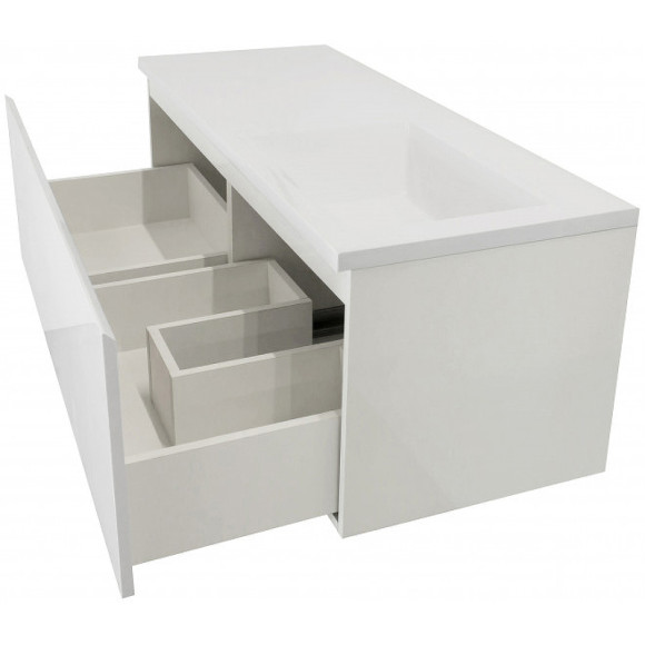 Тумба с раковиной Эстет Dallas Luxe 105 R ФР-00009679 подвесная Белая Тумба с раковиной Эстет Dallas Luxe 105 R ФР-00009679 подвесная Белая