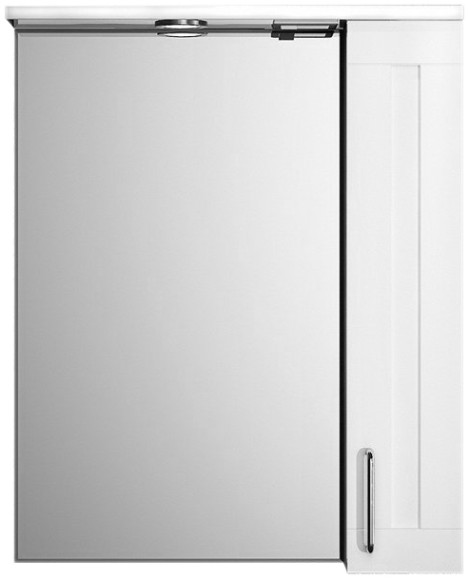 Зеркало со шкафом Iddis Sena 60 с подсветкой Белый Светлое дерево