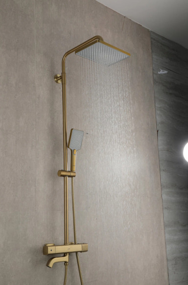 Душевая система Gappo G91 G2491-3 с термостатом Золото