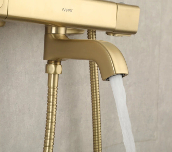 Душевая система Gappo G91 G2491-3 с термостатом Золото
