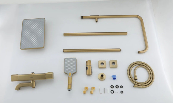 Душевая система Gappo G91 G2491-3 с термостатом Золото
