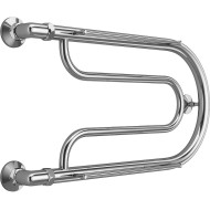 Водяной полотенцесушитель Terminus Фокстрот (1) 320x600 4620768881244 с полкой Хром, боковое подключение, G 1" НР