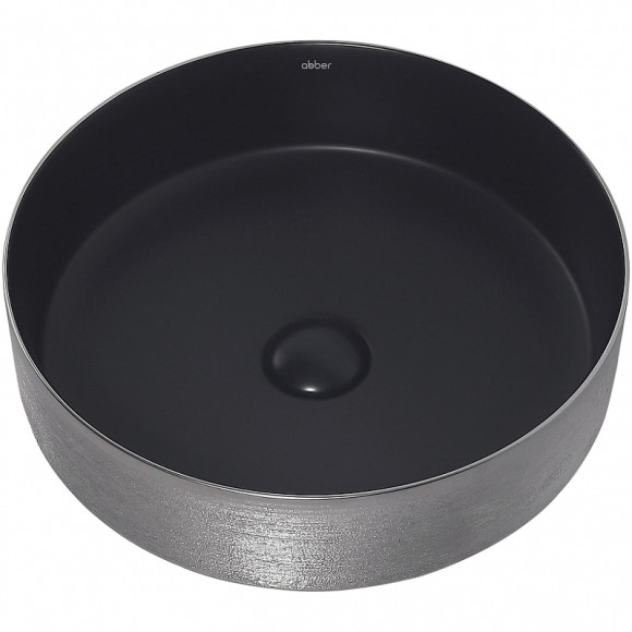 Раковина-чаша Abber Bequem 40 AC2109BS Черная матовая Серебро