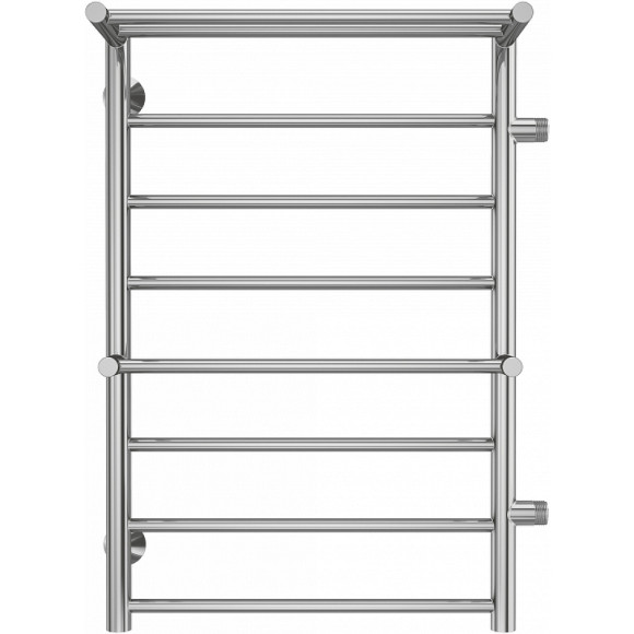 Водяной полотенцесушитель Terminus Анкона П8 500х800 бп500 4670078529961 с полкой Хром, боковое подключение, G 1" НР
