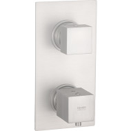 Смеситель для душа Remer Qubica Thermo QT92KBBO с термостатом Белый матовый