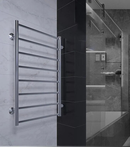 Водяной полотенцесушитель Terminus Аврора П8 500х800 бп600 4670078529930 Хром, боковое подключение, G 1" НР