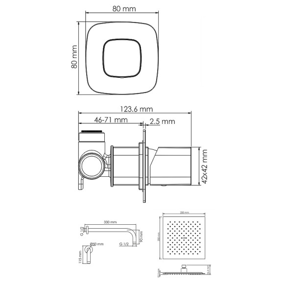 Душевая система WasserKRAFT Saale A9551.146.254 Белая матовая Душевая система WasserKRAFT Saale A9551.146.254 Белая матовая