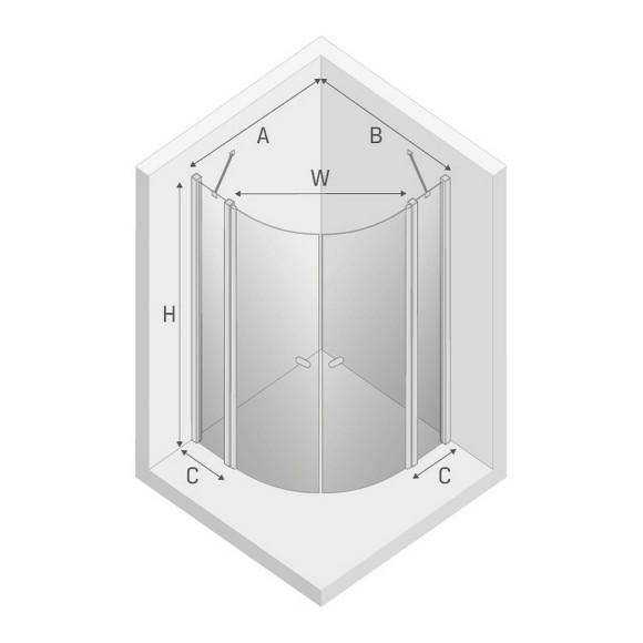 Душевой уголок New Trendy New Soleo Chrome 90х90 K-0419 профиль Хром стекло прозрачное Душевой уголок New Trendy New Soleo Chrome 90х90 K-0419 профиль Хром стекло прозрачное