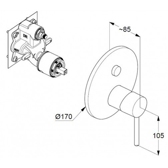 Смеситель для душа Kludi Bozz 38659N076 Золото брашированное Смеситель для душа Kludi Bozz 38659N076 Золото брашированное