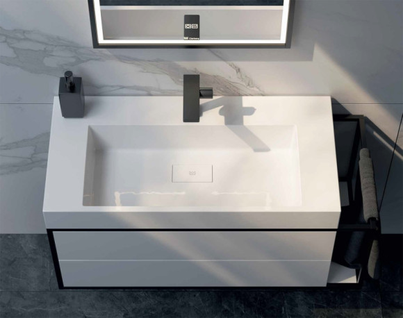 Тумба под раковину Clarberg Logic 100 L LOG0110L подвесная Белая