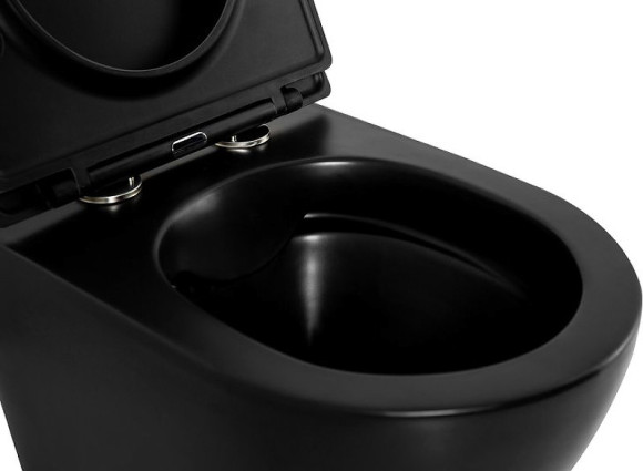 Унитаз BelBagno Colorato BB062CHR-MB подвесной Черный без сиденья Унитаз BelBagno Colorato BB062CHR-MB подвесной Черный без сиденья