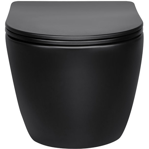 Унитаз Vincea Globo VT1-14MB подвесной Черный матовый с сиденьем Микролифт Унитаз Vincea Globo VT1-14MB подвесной Черный матовый с сиденьем Микролифт
