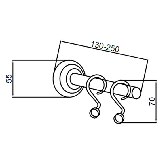 Карниз для ванной Boheme Brillante 10420 Золото Карниз для ванной Boheme Brillante 10420 Золото