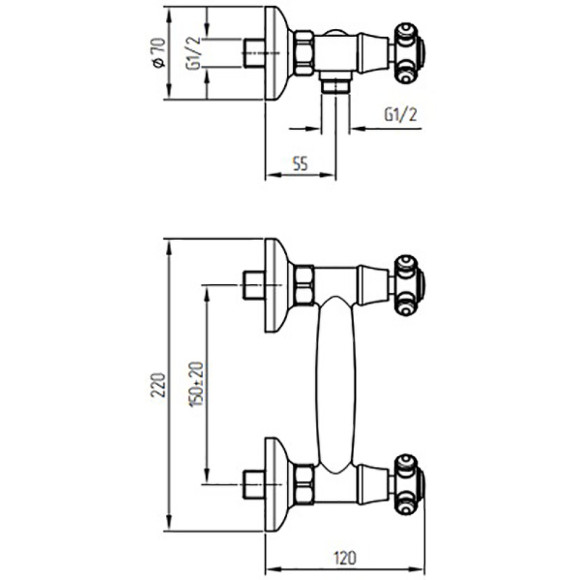 Смеситель для душа Migliore Prestige New 26897 Золото