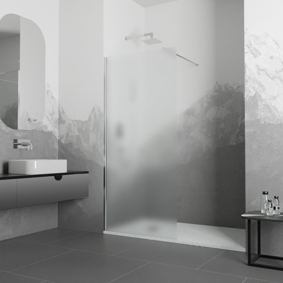 Душевая перегородка RGW Walk In WA-010 80 351001008-21 профиль Хром стекло матовое-сатинат Душевая перегородка RGW Walk In WA-010 80 351001008-21 профиль Хром стекло матовое-сатинат