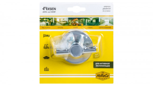 Двойной крючок Fixsen Hotel FX-31005C Хром