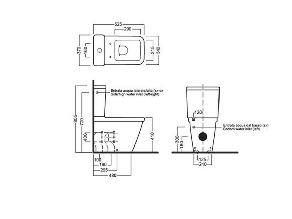 Унитаз компакт Hatria Erika Pro Q Y1BV01 без бачка и сиденья Унитаз компакт Hatria Erika Pro Q Y1BV01 без бачка и сиденья