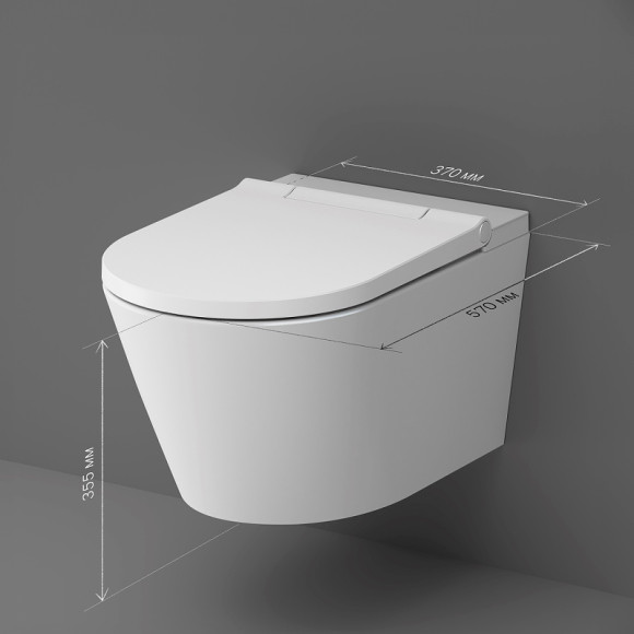 Унитаз биде AM.PM Inspire CleanCare CCC501700SC подвесной с сиденьем Микролифт Унитаз биде AM.PM Inspire CleanCare CCC501700SC подвесной с сиденьем Микролифт