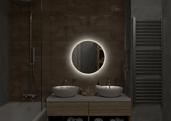 Зеркало Континент Ajour D 550 ЗЛП528 с подсветкой с бесконтактным выключателем