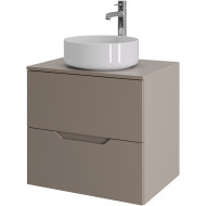 Тумба с раковиной Orange Line 60 Li-60TuLMDF+B09-360W подвесная Латте матовый