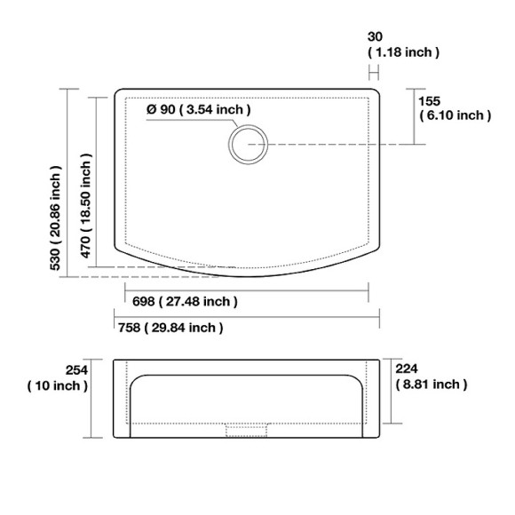Кухонная мойка Kerasan Hannah Devon 76 544101 Белая Кухонная мойка Kerasan Hannah Devon 76 544101 Белая