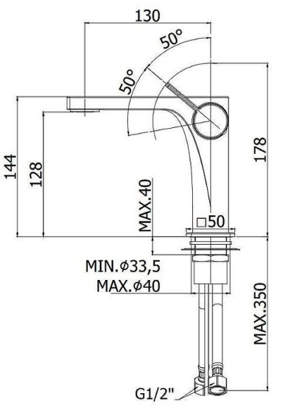 Смеситель для раковины Paffoni Rock RO071CR Хром Смеситель для раковины Paffoni Rock RO071CR Хром