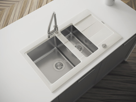 Кухонная мойка Florentina Комби-860К 21.410.D0860.202 Шампань