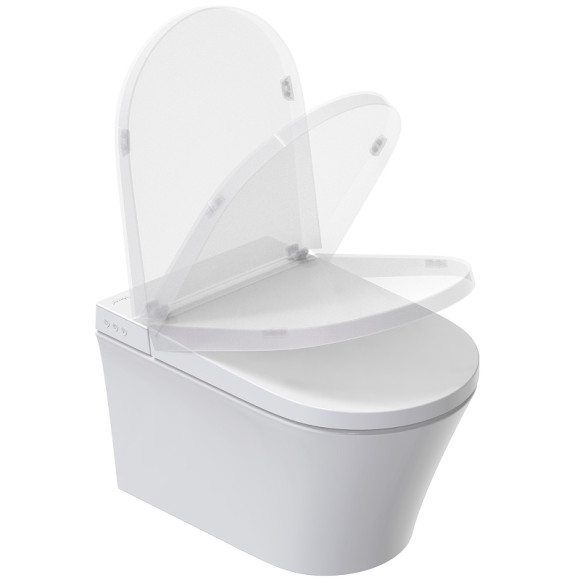 Комплект унитаза биде с инсталляцией Jacob Delafon Seine E34360-00 с сиденьем Микролифт и Белой глянцевой клавишей смыва