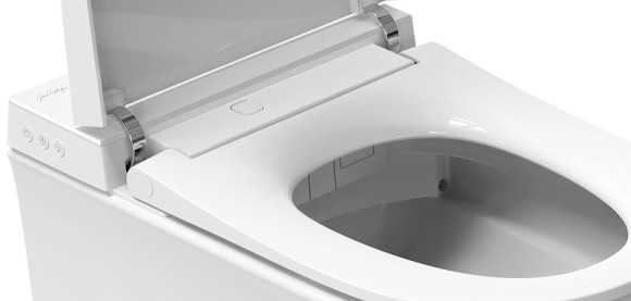 Комплект унитаза биде с инсталляцией Jacob Delafon Seine E34360-00 с сиденьем Микролифт и Белой глянцевой клавишей смыва