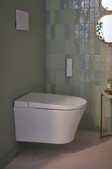 Комплект унитаза биде с инсталляцией Jacob Delafon Seine E34360-00 с сиденьем Микролифт и Белой глянцевой клавишей смыва