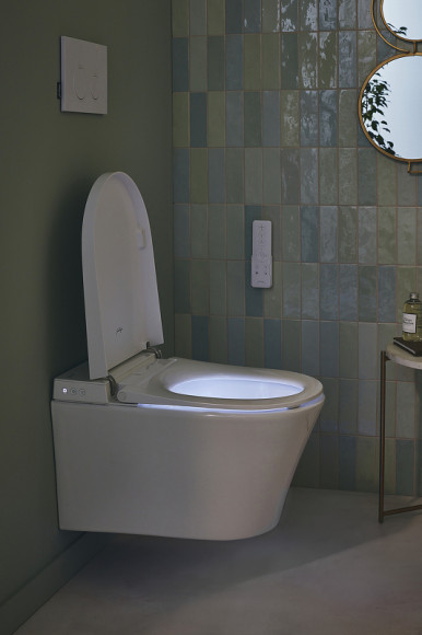 Комплект унитаза биде с инсталляцией Jacob Delafon Seine E34360-00 с сиденьем Микролифт и Белой глянцевой клавишей смыва