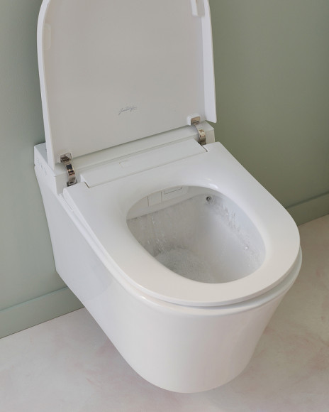 Комплект унитаза биде с инсталляцией Jacob Delafon Seine E34360-00 с сиденьем Микролифт и Белой глянцевой клавишей смыва