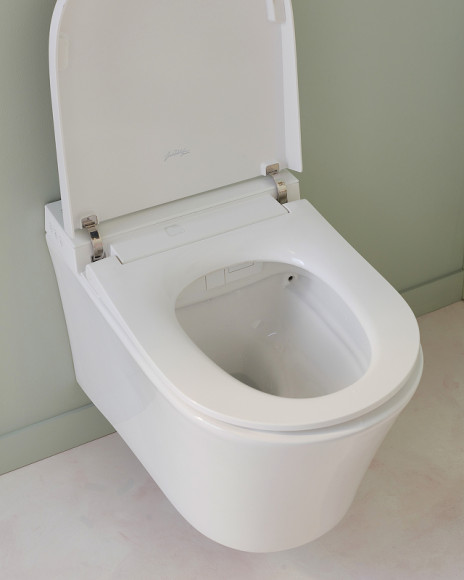 Комплект унитаза биде с инсталляцией Jacob Delafon Seine E34360-00 с сиденьем Микролифт и Белой глянцевой клавишей смыва