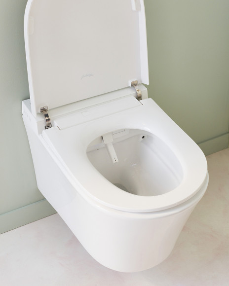 Комплект унитаза биде с инсталляцией Jacob Delafon Seine E34360-00 с сиденьем Микролифт и Белой глянцевой клавишей смыва