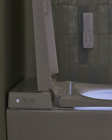 Комплект унитаза биде с инсталляцией Jacob Delafon Seine E34360-00 с сиденьем Микролифт и Белой глянцевой клавишей смыва