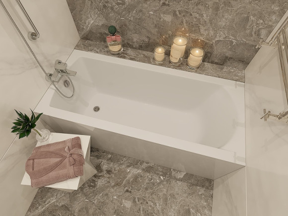 Акриловая ванна Vayer Milana 180x75 Гл000024278 без гидромассажа