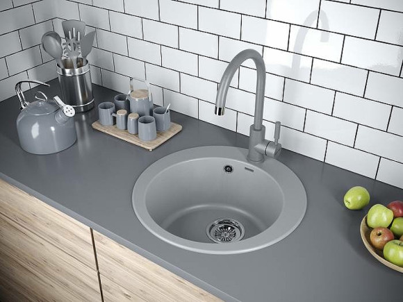 Кухонная мойка Paulmark Gelegen 50 PM404800-GRM Серый металлик Кухонная мойка Paulmark Gelegen 50 PM404800-GRM Серый металлик