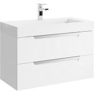 Тумба под раковину Aqwella Cube 90 CUB0109W подвесная Белая матовая Тумба под раковину Aqwella Cube 90 CUB0109W подвесная Белая матовая