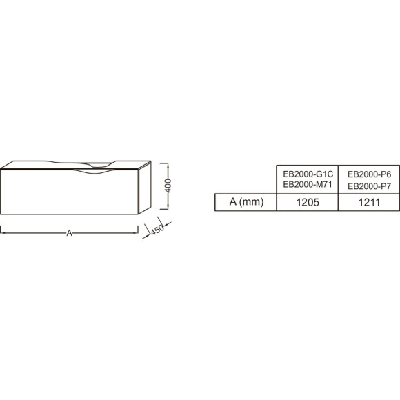 Тумба под раковину Jacob Delafon Stillness 120 EB2000-P7 подвесная Темный дуб